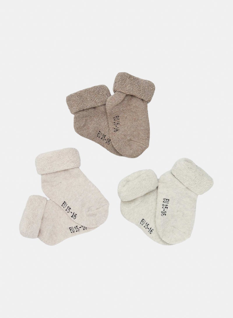 Pack Of 3 Pairs Of Baby Socks